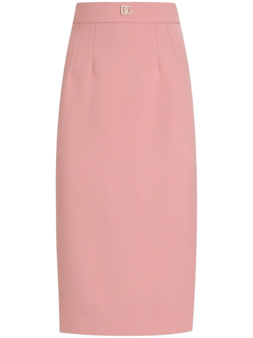 Dolce & Gabbana Pencil Skirt In Bubblegum Pink With Dart Detailing