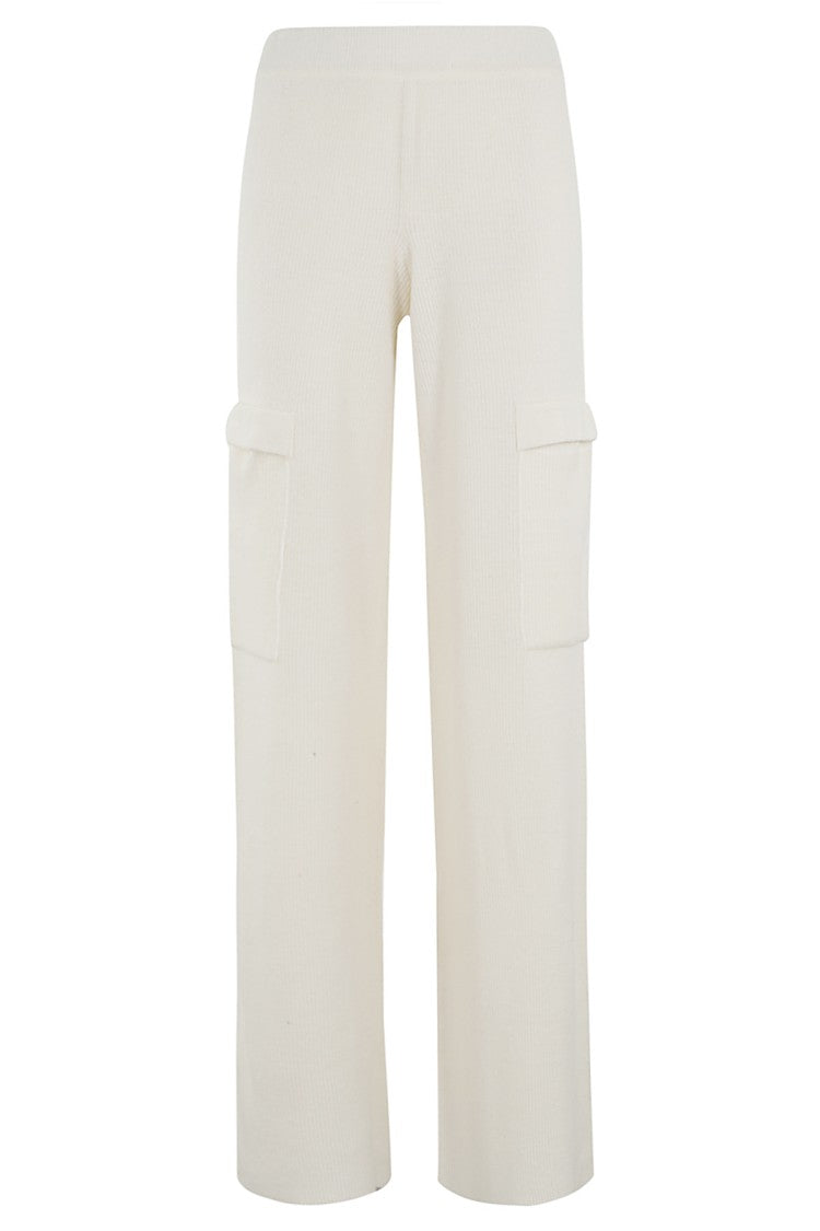 Ermanno Firenze Ivory Wide-Leg Jogging Pants