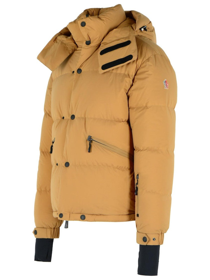 Moncler Grenoble Coraia' Beige Polyamide Hooded Ski Jacket