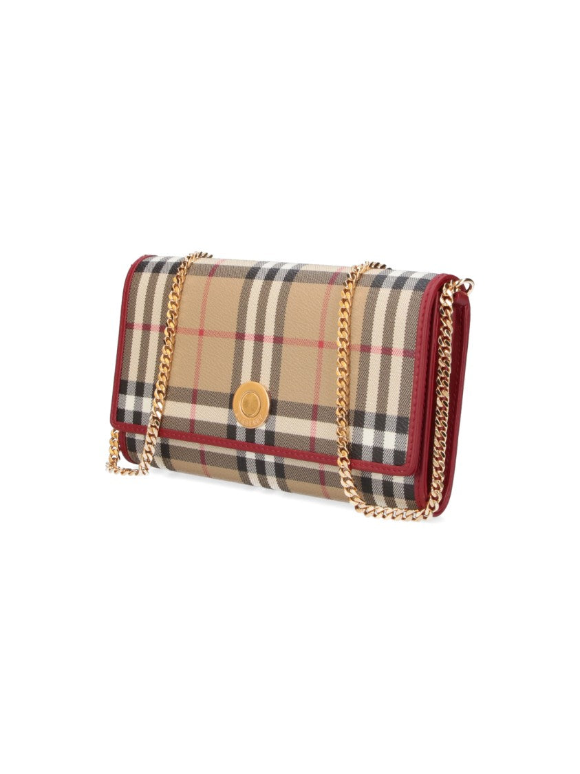Burberry Compact Beige Wallet With Snap Closure