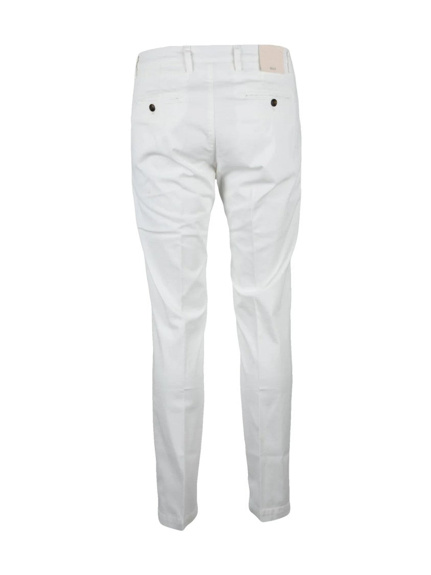 Briglia 1949 Slim-Fit Cotton-Spandex Trousers In Pristine Finish