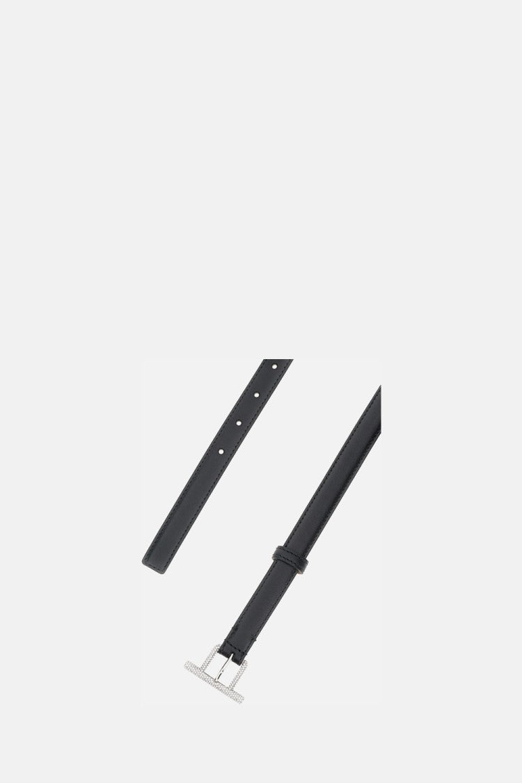 Alexander Mcqueen Black Leather Belt