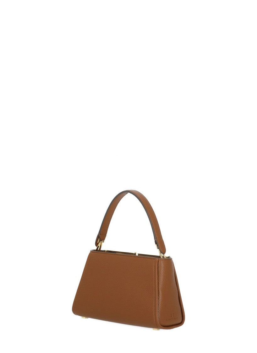 Elisabetta Franchi Leather-Effect Handbag With Gold Hardware And Removable Strap