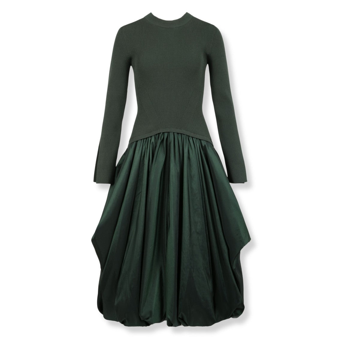 Simkhai Mock Neck Midi Dress With Fitted Silhouette