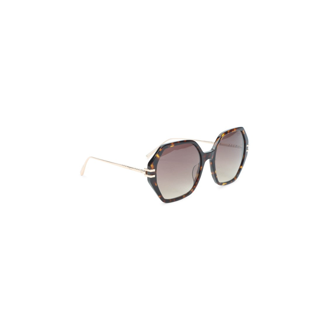 Chopard Bold Octagonal Frame Sunglasses With Gradient Lenses