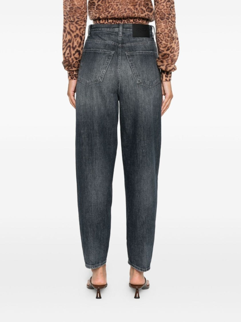 Dondup High-Waisted Relaxed-Fit Jeans With Vintage Wash