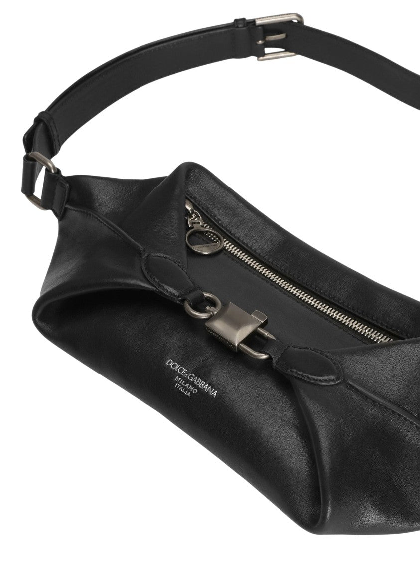Dolce & Gabbana Black Lock Marsupio Belt Bag