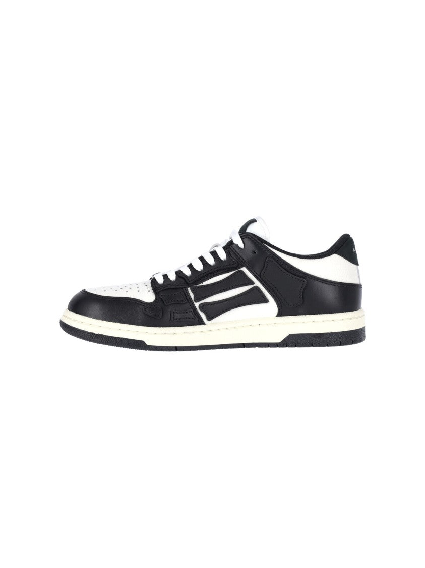 Amiri White Skel Leather Low-Top Sneakers