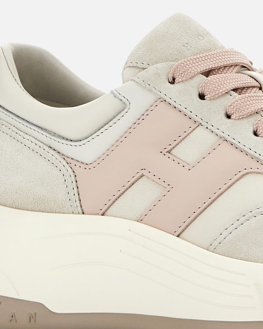 Hogan Hi-Fi Ivory Pink Sneakers