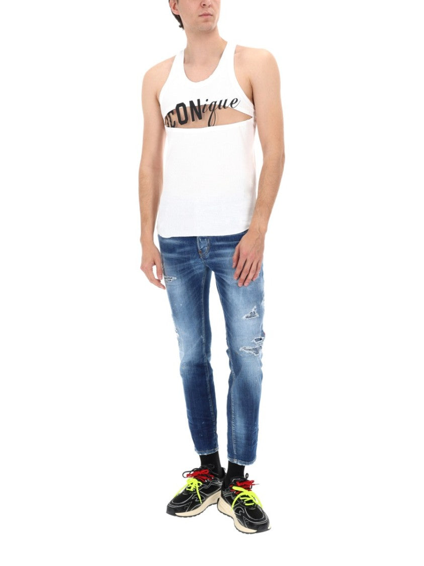 Dsquared2 Belvira Medium Blue Distressed Jeans