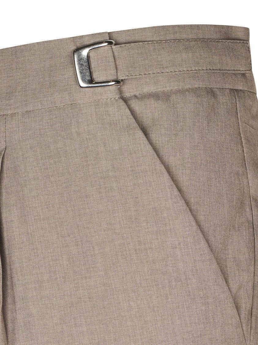 Cellar Door Tailored Beige Trousers With Pleated Front