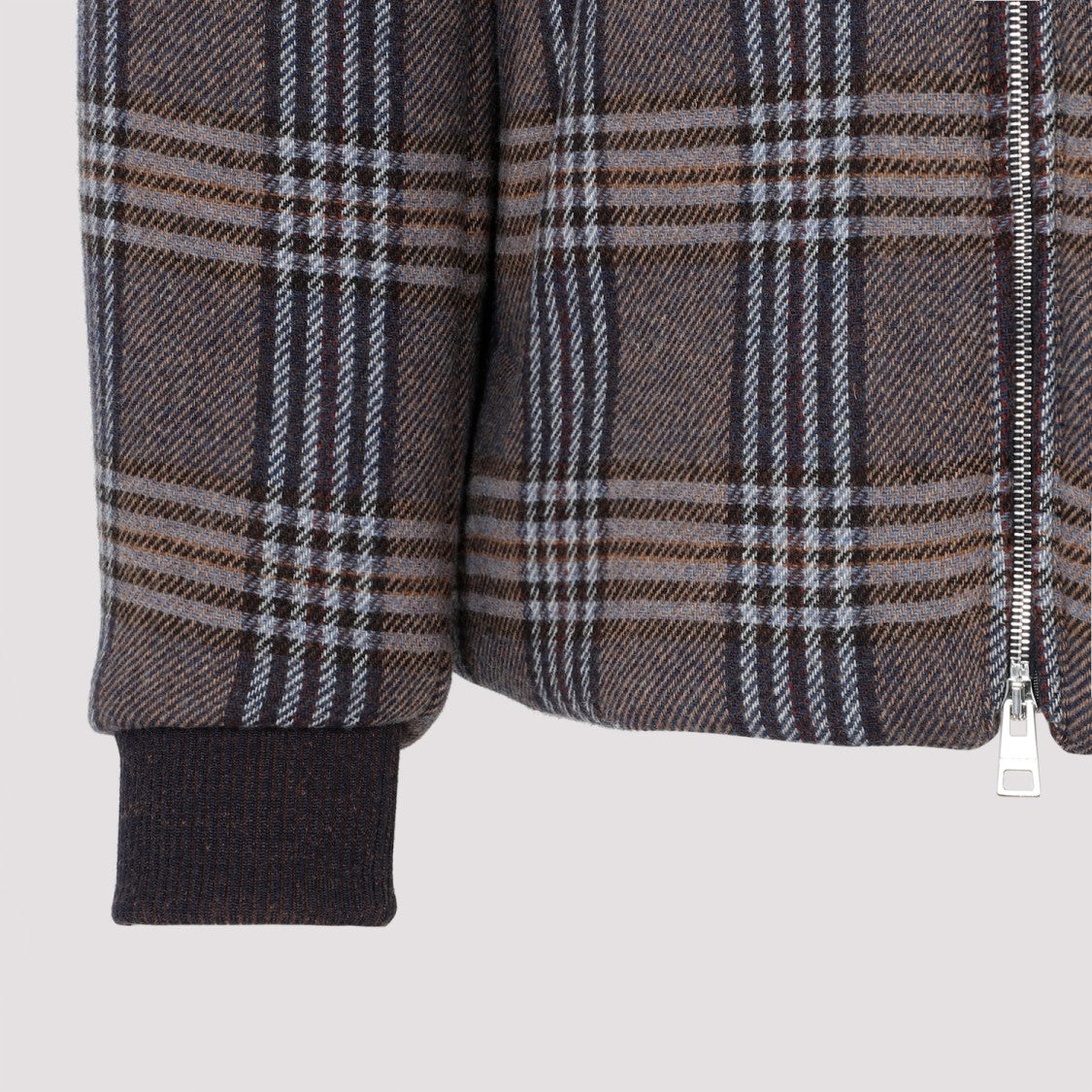 Etro Blue Virgin Wool Padded Jacket