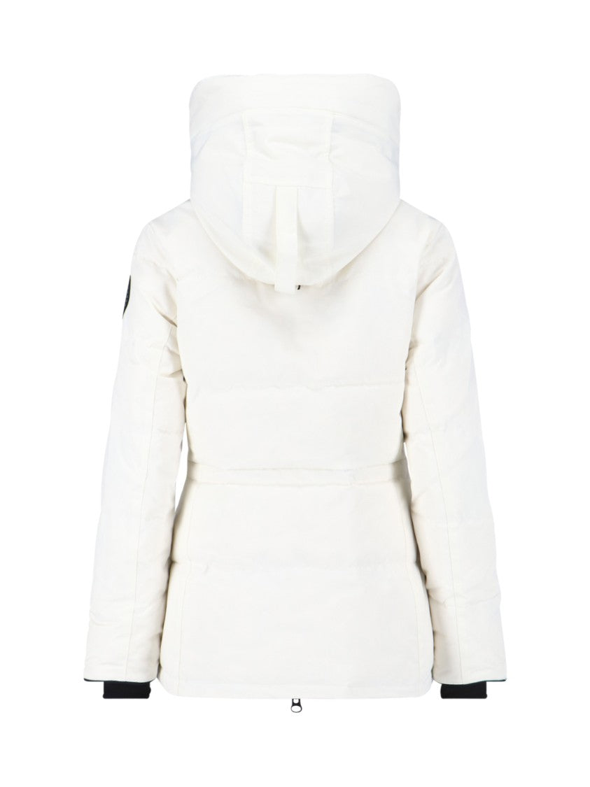 Canada Goose White Chelsea Quilted Hooded Parka