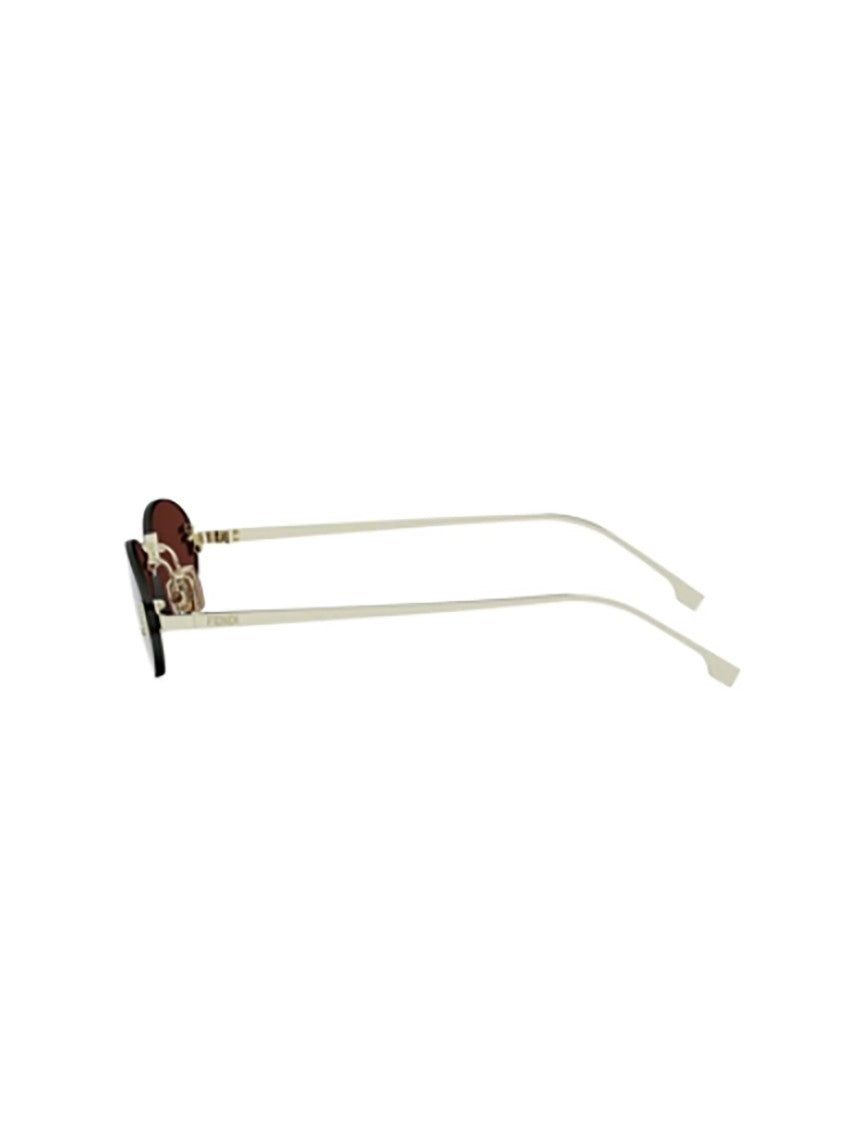 Fendi Fe4075us Slim Oval Metallic Sunglasses
