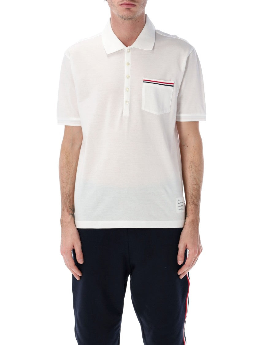 Thom Browne Mercerized Piqué Polo