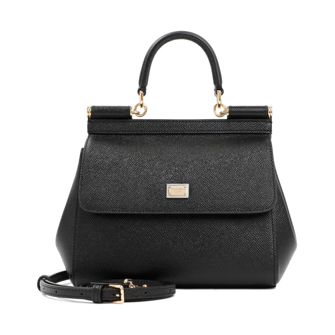 Dolce & Gabbana Black Leather Miss Sicily Bag