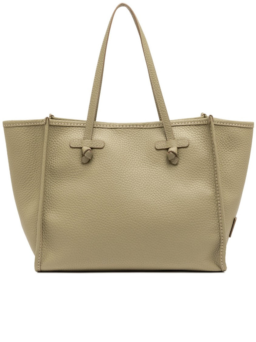 Gianni Chiarini Marcella Rectangular Neutral Pebbled Leather Tote