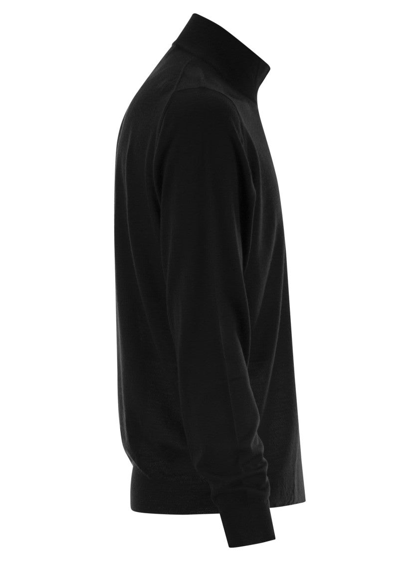 Fedeli Favonio - Superfine Wool Half-Zip Sweater