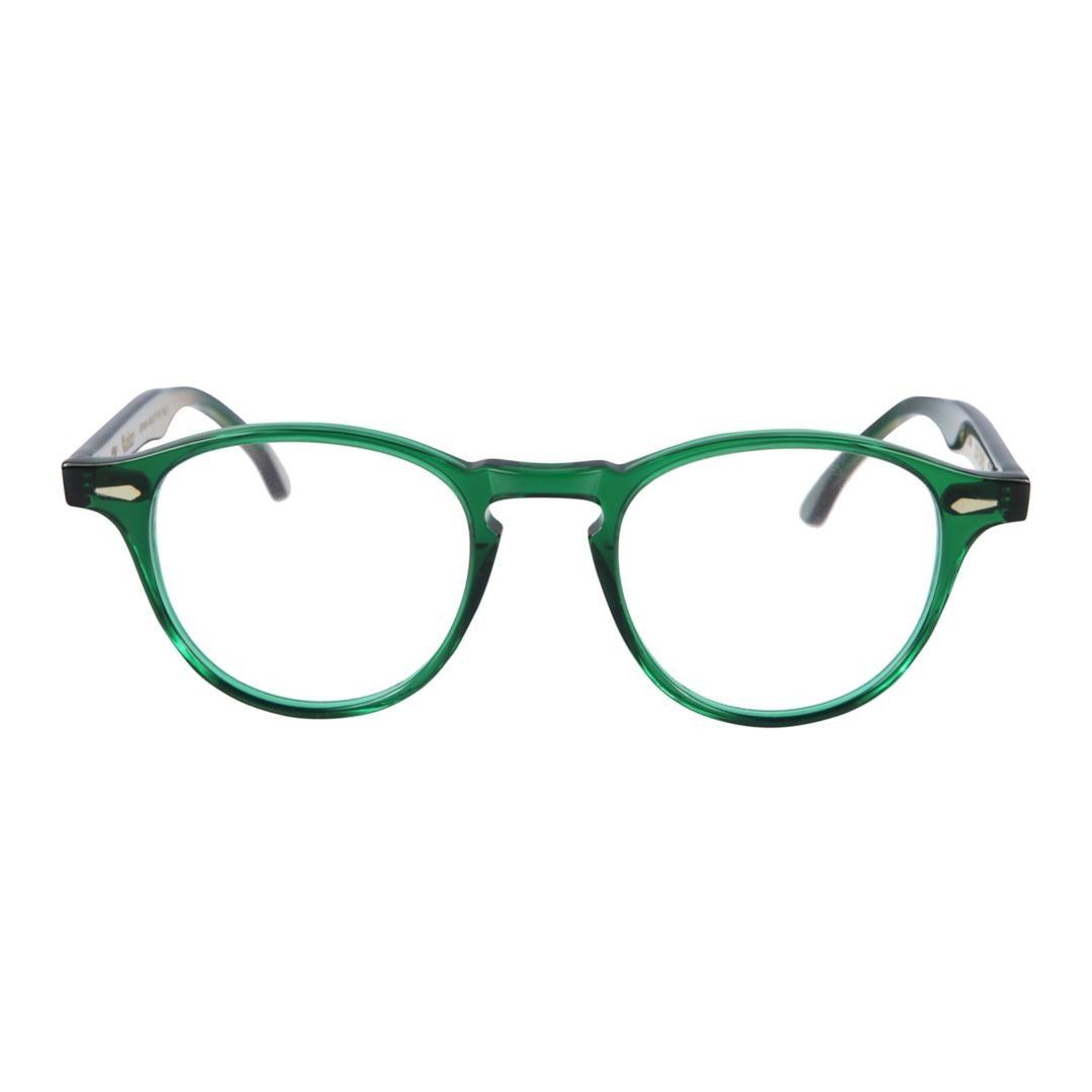 Kador Oxford Translucent Green Acetate Eyeglasses With Keyhole Bridge