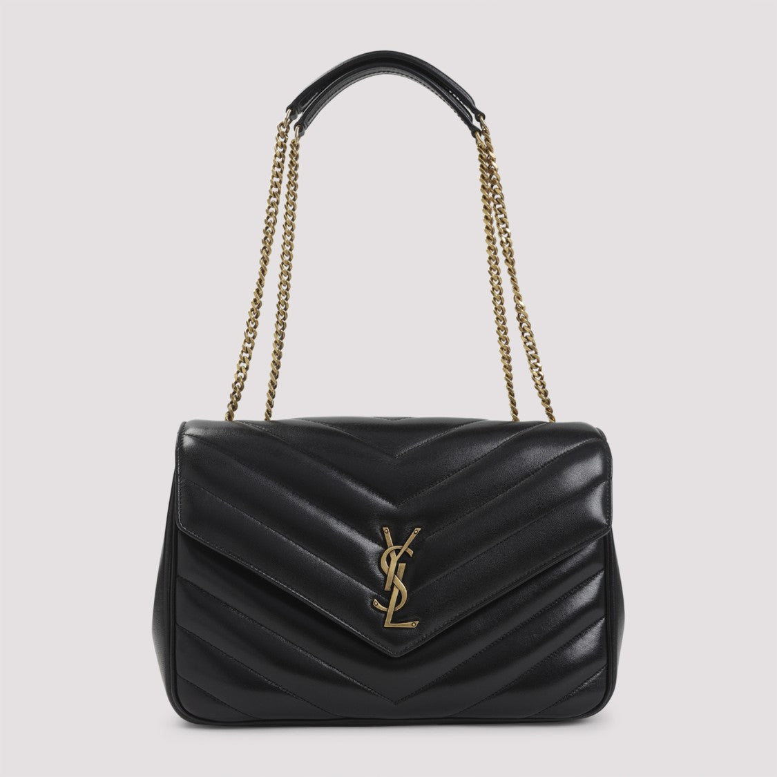 Saint Laurent Quilted Black Lamb Leather Shoulder Bag