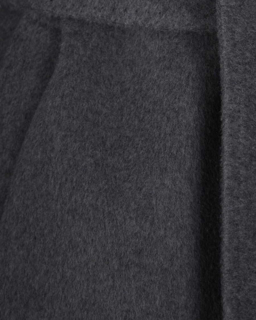 Max Mara Medium Grey Long Wool And Alpaca Coat