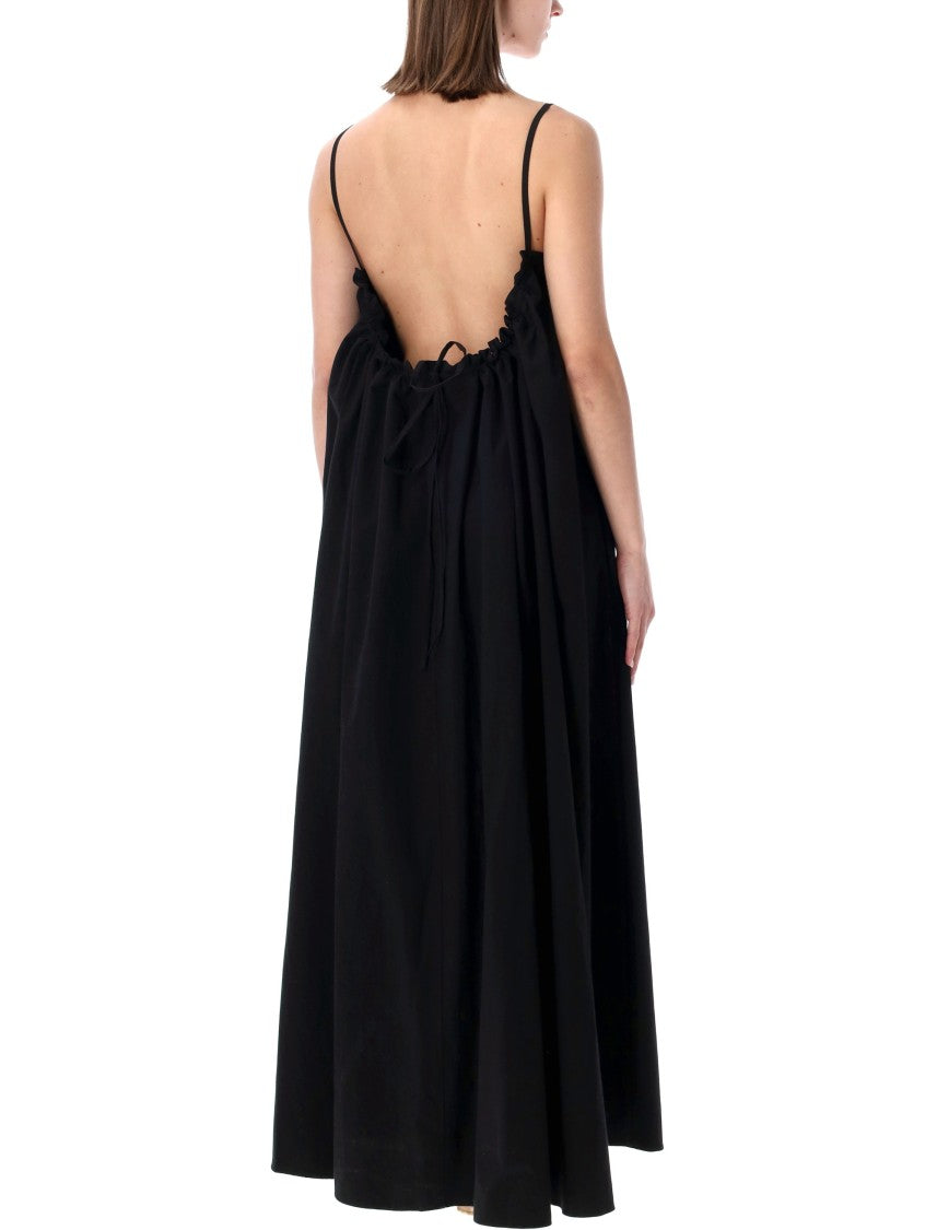Studio Nicholson Gathered Maxi Dress With Spaghetti Straps And Open Back