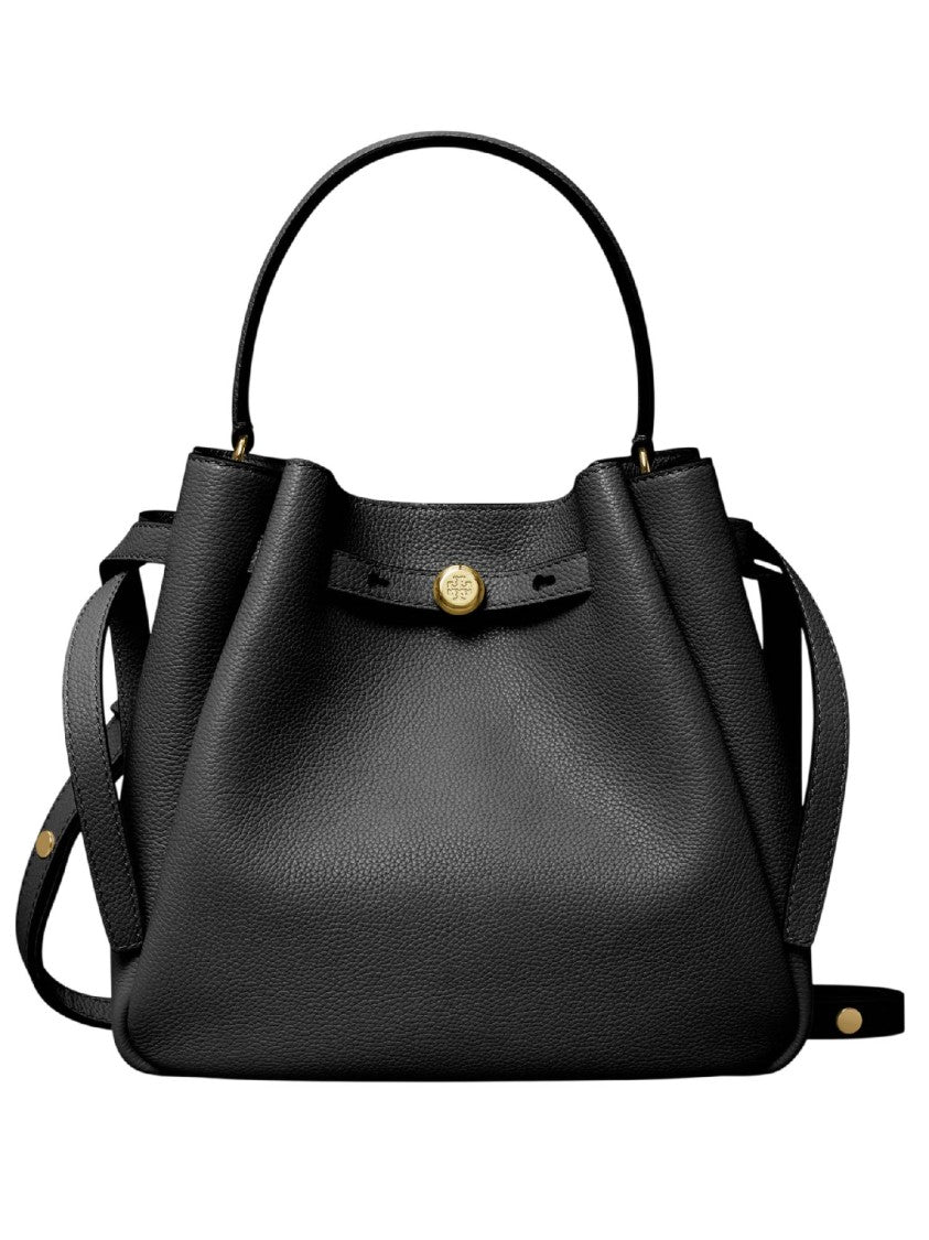 Tory Burch Romy Pebbled Leather Bucket Bag