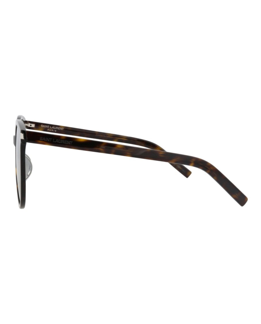 Saint Laurent Round Frame Tortoiseshell Acetate Sunglasses
