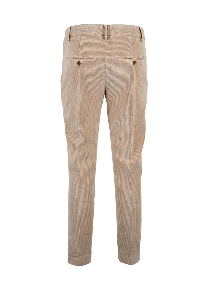 Dondup Beige Perfect Slim-Fit Corduroy Trousers