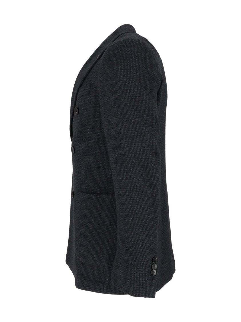 Breras Giacca Uomo Double-Breasted Textured Blazer