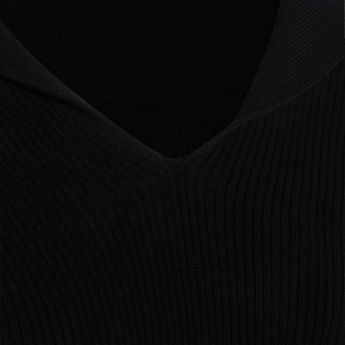 Rick Owens Black Wool Cropped Sweater