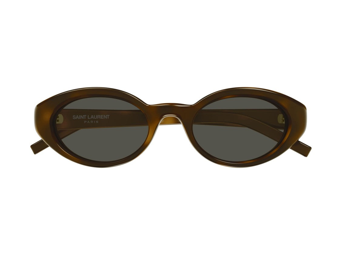 Saint Laurent Sl 567 Plump Oversized Round Tortoiseshell Sunglasses