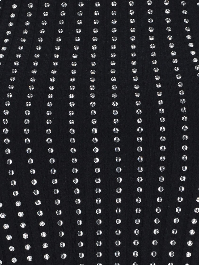 The Attico Crystal Tank Top – Black