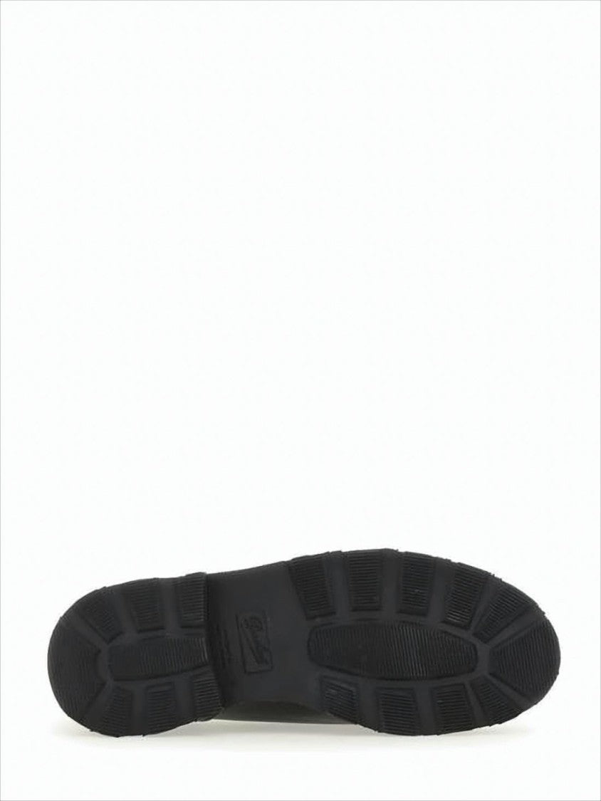 Paraboot Classic Black Calf Leather Loafers With Rugged Outsole