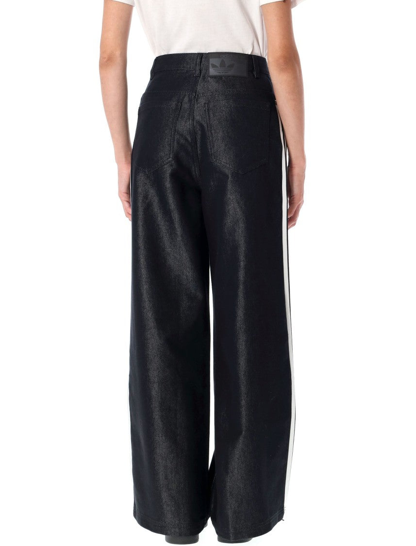 Adidas Wide-Leg Black Baggy Jeans