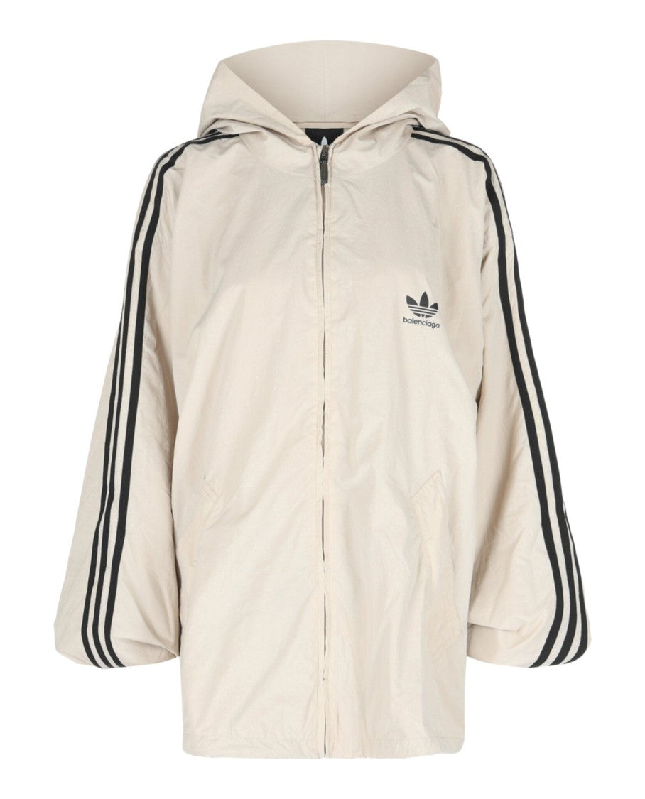 Balenciaga Oversized Windbreaker With Signature Details And Silver-Tone Hardware