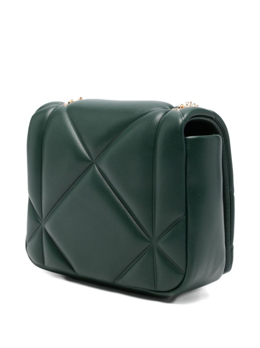 Love Moschino Quilted Green Shoulder Bag