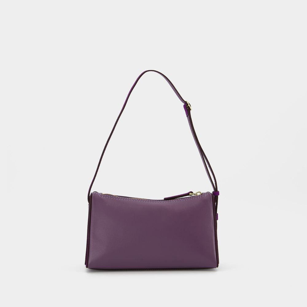 Manu Atelier Mini Prism Hobo Bag  - Steel/Purple - Leather