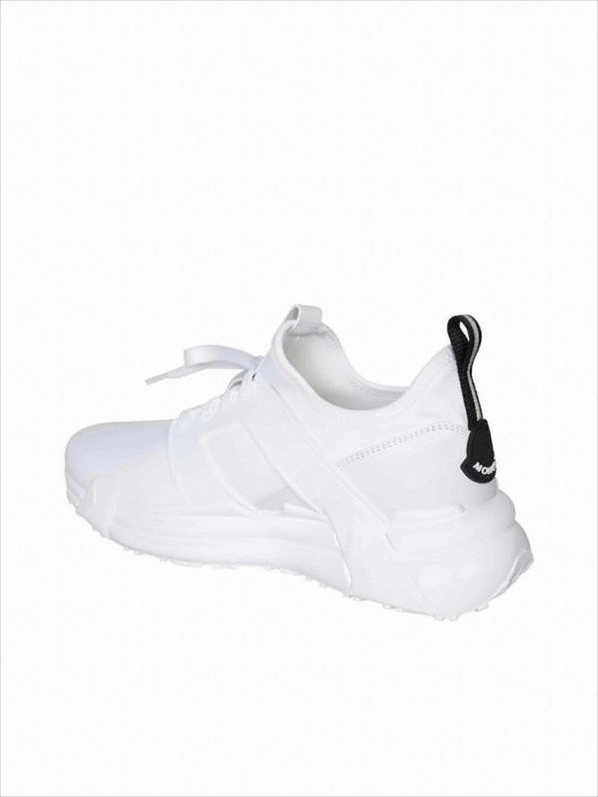 Moncler Sleek Neoprene And Leather Sneakers With Thick Rubber Sole