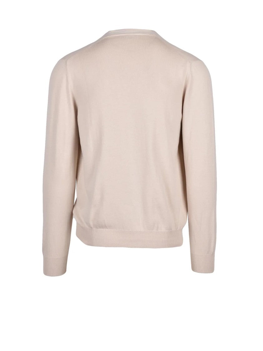 Gran Sasso Beige Cotton Cardigan