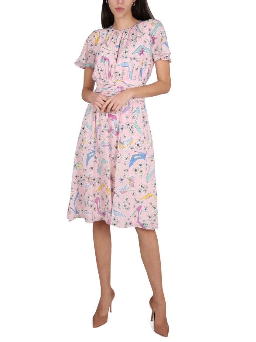 Boutique Moschino Heels And Flowers Dress