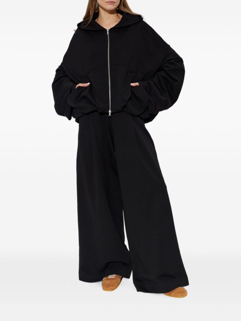 Dries Van Noten Black Wide-Leg Relaxed Fit Drawstring Pants