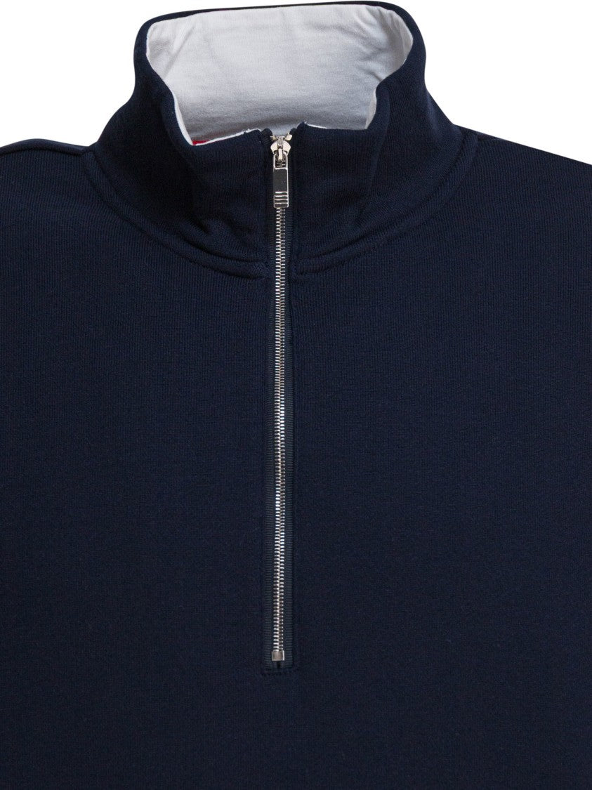 Thom Browne Funnel Neck Half Zip Pullover