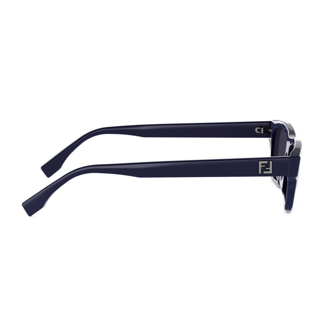 Fendi Dark Blue Ff Squared Acetate Mirrored Sunglasses