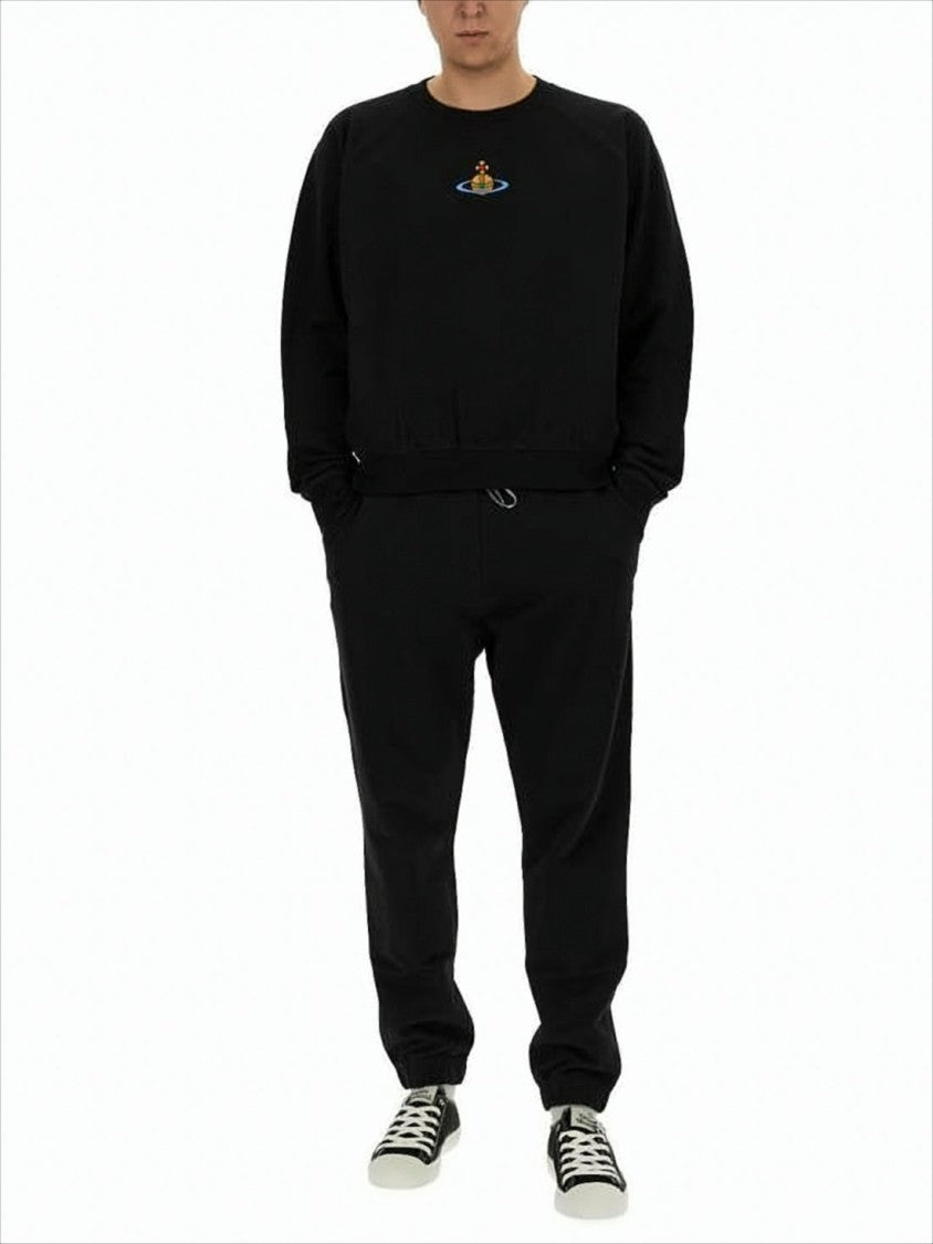 Vivienne Westwood Long-Sleeve Cotton Top With Embroidered Emblem