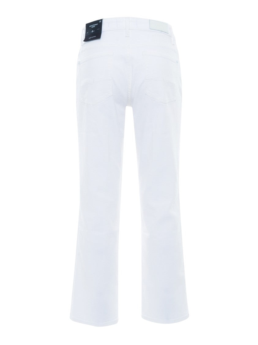 7 For All Mankind Crisp White Straight Ankle Jeans