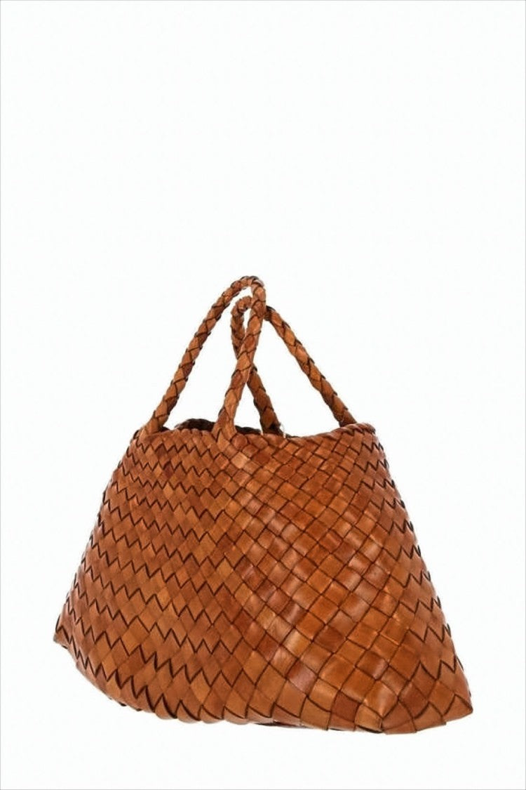 Dragon Diffusion Woven Buffalo Leather Tote With Braided Handles