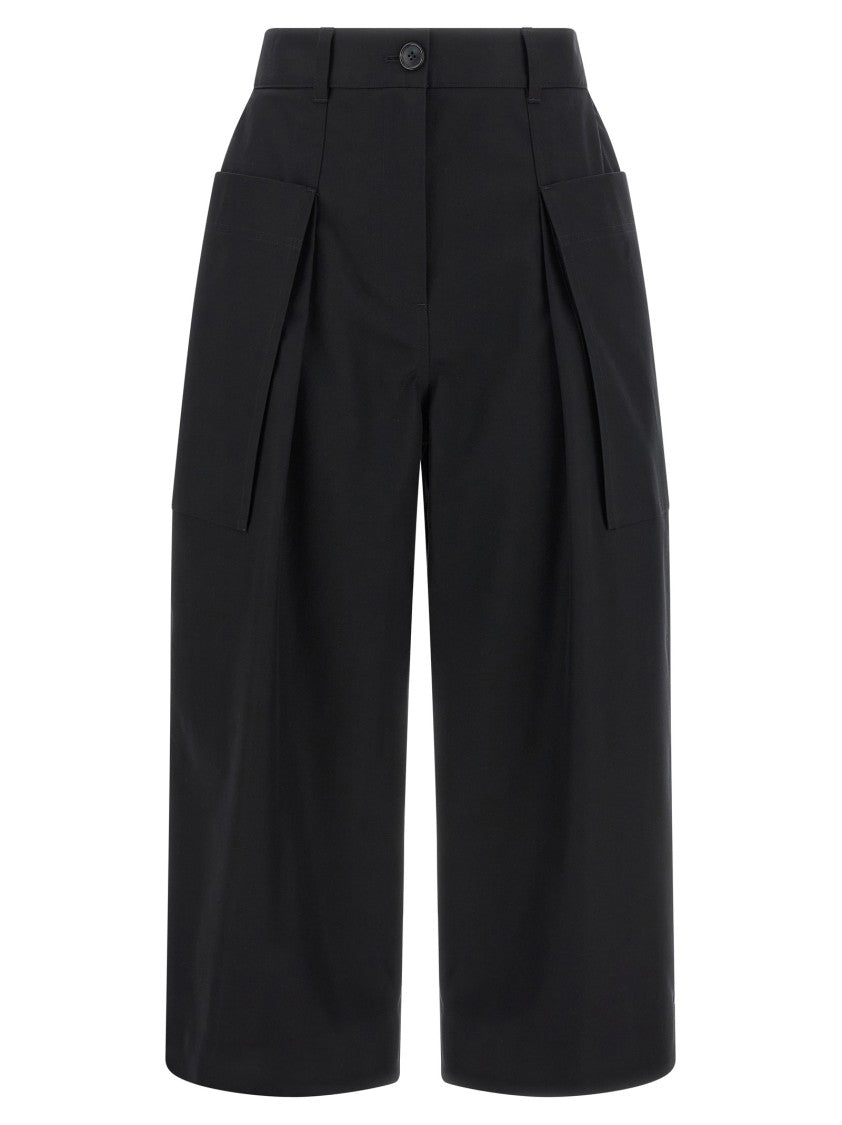 Loewe Cargo-Style Cropped Pants With Wide Leg