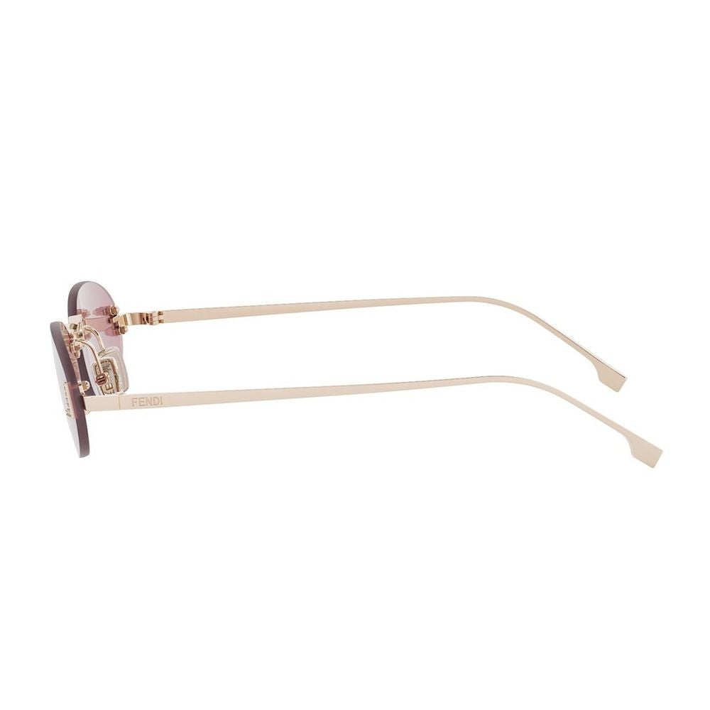 Fendi First Crystal 90S Inspired Oval Rimless Sunglasses