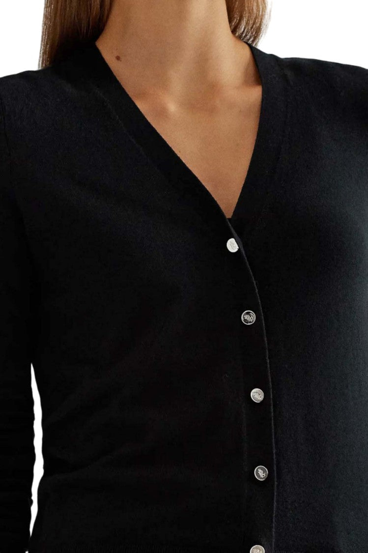 Lauren Ralph Lauren Long Sleeve Cotton-Modal Cardigan With V-Neckline